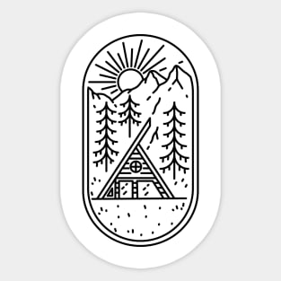 Cabin Nature Mountain Wild Sticker